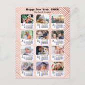 2025年カレンモダンダファミリー12フォトピンクグリッター シーズンポストカード (正面)