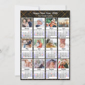 2025年カレンモダンダファミリー12フォトブラック金ゴールド シーズンカード (正面)