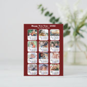 2025年カレンモダンダファミリー12フォトレッドグリッター シーズンポストカード (スタンド正面)