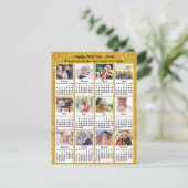 2025年カレンモダンダファミリー12写真金ゴールドグリッター シーズンポストカード (スタンド正面)