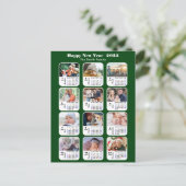 2025年カレンモダンダーグリーンファミリー12フォトコラージュ ポストカード (スタンド正面)