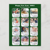 2025年カレンモダンダーグリーンファミリー12フォトコラージュ ポストカード (正面)