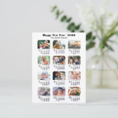 2025年カレンモダンダーファミリーフォトコラージュシンプル シーズンポストカード (スタンド正面)