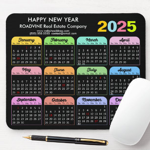 2025年カレンモダンダーブラック米国企業の祝日 マウスパッド