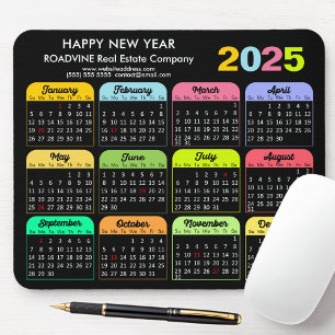 2025年カレンモダンダーブラック米国企業の祝日 マウスパッド
