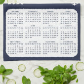 2025年カレン航海のダーファミリーフォトネイビーブルー キッチンタオル (折り畳み)