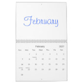 2025年カレ空白のンダー（祝日あり） カレンダー (2月 2027)