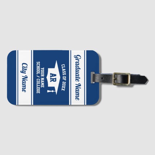 2025年ギフト旅行の高校の卒業クラス ラゲッジタグ (正面横)