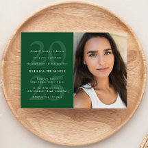 2025年クラシックグリーン写真卒業パーティー