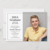 2025年クラシック写真卒業 招待状 (正面)