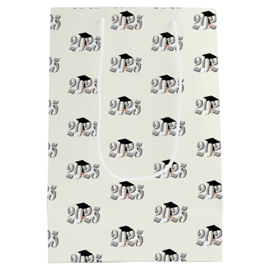 2025年クラシック卒業のシルバー級 ミディアムペーパーバッグ (裏面)