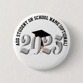 2025年クラシック卒業のシルバー級 缶バッジ (正面)