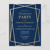 2025年クラシック卒業のネイビーブルークラス ポストカード (正面)