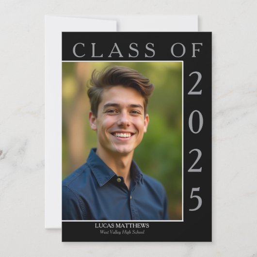 2025年クラシック卒業の写真のカスタム 招待状 (正面)
