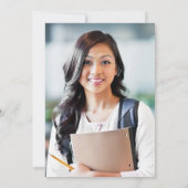 2025年クラシック黒モダン金ゴールド卒業パーティー 招待状 (裏面)