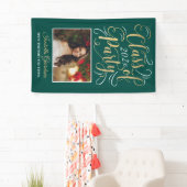 2025年クラスのグリーン金ゴールド卒業パーティーの写真 横断幕 (インサイチュ)