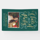 2025年クラスのグリーン金ゴールド卒業パーティーの写真 横断幕 (横)