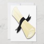 2025年クラスのブラック文字卒業写真 招待状 (裏面)