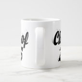 2025年クラスのブラック文字卒業 ジャンボコーヒーマグカップ (裏面)