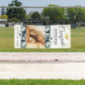 2025年クラスのブルーフローラ卒業ドア 横断幕 (インサイチュ)