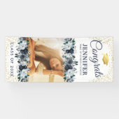 2025年クラスのブルーフローラ卒業ドア 横断幕 (横)