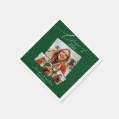 2025年クラスのミニマリスト写真グラードパーティー スタンダードカクテルナプキン (角)