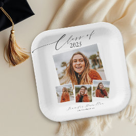 2025年クラスのミニマリスト写真グラードパーティー ペーパープレート