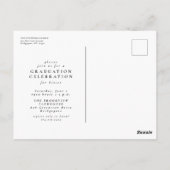 2025年クラスの卒業招待状 ポストカード (裏面)