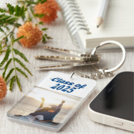 2025年クラスの海の青い文字卒業写真 キーホルダー