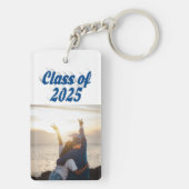 2025年クラスの海の青い文字卒業写真 キーホルダー (裏面)
