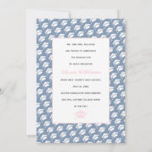 2025年クラスの赤面、ほこりっぽい青い写真卒業 案内状 (裏面)