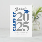 2025年クラスの青と灰色の卒業 招待状 (スタンド正面)