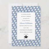 2025年クラスの4枚の写真ほこりっぽい青の卒業 案内状 (裏面)