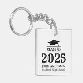 2025年クラスシンプルカスタムエレガント卒業 キーホルダー (正面左)