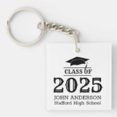 2025年クラスシンプルカスタムエレガント卒業 キーホルダー (正面)