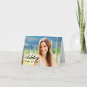 2025年クラスパーソナライズされた卒業写真 サンキューカード (正面)