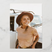 2025年クラスパーティーホワイト金ゴールド 箔招待状 (裏面)