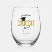 2025年クラスモダンタイポグラフィ ステムなしワイングラス (正面)