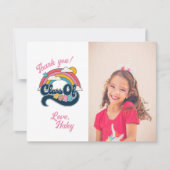 2025年クラスレトロレインボーピンク卒業 サンキューカード (正面)