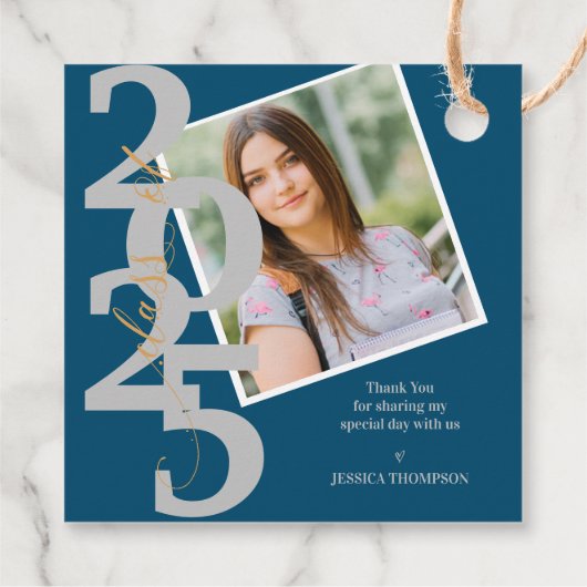 2025年クラス写真ありがとうメッセージ卒業 フェイバータグ (裏面)