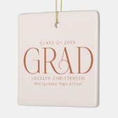 2025年クラス写真カスタム卒業記念品 セラミックオーナメント (左)