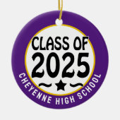 2025年クラス写真カスタム卒業 セラミックオーナメント (正面)