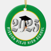 2025年クラス写真カスタム卒業 セラミックオーナメント (正面)