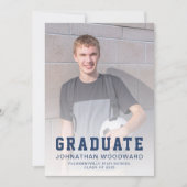 2025年クラス写真ネイビー・ブルー・グラード発表 招待状 (正面)