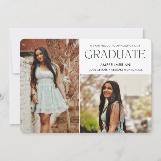 2025年クラス写真卒業のお知らせ 案内状 (正面)