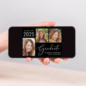 2025年クラス写真台本ブラック卒業 案内状