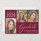 2025年クラス写真台本ブルゴーニュ卒業 案内状 (正面)