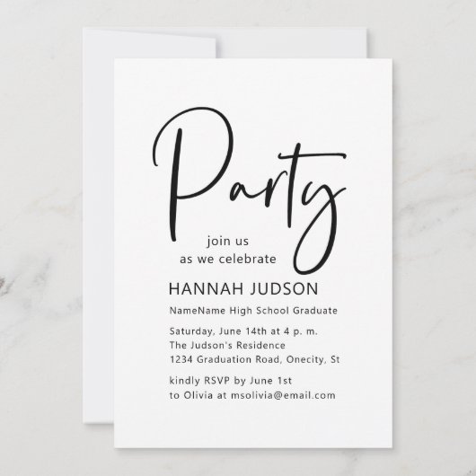 2025年クラス写真撮影アーチ卒業パーティー 案内状 (裏面)