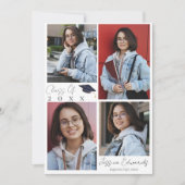 2025年クラス写真数々のかわいい卒業式パーティー 招待状 (正面)