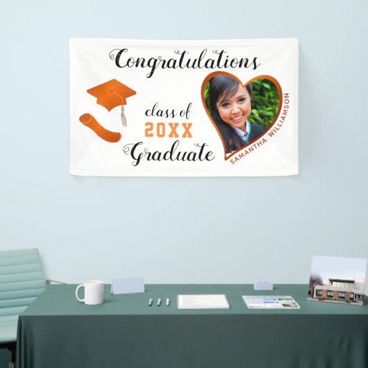 2025年クラス写真白橙卒業 横断幕 (トレードショー)